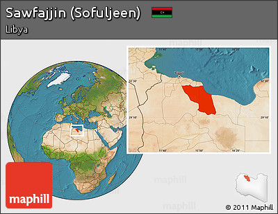 Satellite Location Map of Sawfajjin (Sofuljeen)