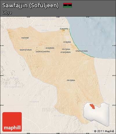Satellite Map of Sawfajjin (Sofuljeen), lighten