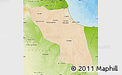 Satellite Map of Sawfajjin (Sofuljeen), physical outside