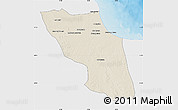 Shaded Relief Map of Sawfajjin (Sofuljeen), single color outside