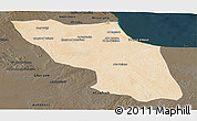 Satellite Panoramic Map of Sawfajjin (Sofuljeen), darken