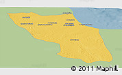 Savanna Style Panoramic Map of Sawfajjin (Sofuljeen), single color outside