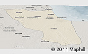 Shaded Relief Panoramic Map of Sawfajjin (Sofuljeen), semi-desaturated