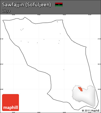 Blank Simple Map of Sawfajjin (Sofuljeen), cropped outside, no labels
