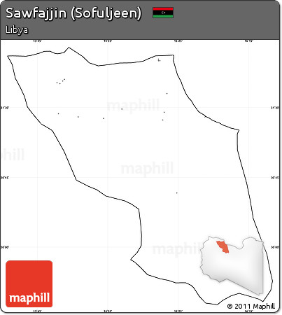Blank Simple Map of Sawfajjin (Sofuljeen), cropped outside, no labels