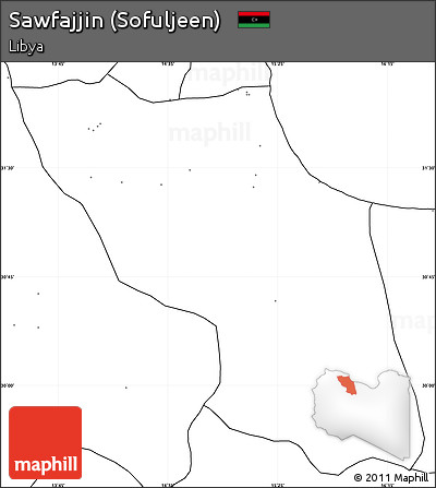 Blank Simple Map of Sawfajjin (Sofuljeen), no labels