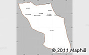 Gray Simple Map of Sawfajjin (Sofuljeen), cropped outside