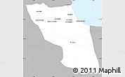 Gray Simple Map of Sawfajjin (Sofuljeen), single color outside