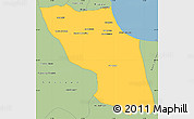 Savanna Style Simple Map of Sawfajjin (Sofuljeen)