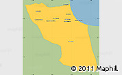 Savanna Style Simple Map of Sawfajjin (Sofuljeen), single color outside