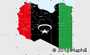 Flag Simple Map of Libya, single color outside, flag rotated