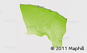 Physical 3D Map of Surt (Sirte), cropped outside
