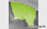Physical 3D Map of Surt (Sirte), darken, desaturated