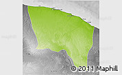 Physical 3D Map of Surt (Sirte), desaturated