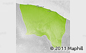 Physical 3D Map of Surt (Sirte), lighten, desaturated