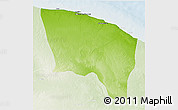 Physical 3D Map of Surt (Sirte), lighten
