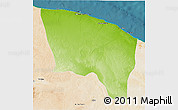 Physical 3D Map of Surt (Sirte), satellite outside