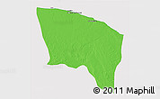 Political 3D Map of Surt (Sirte), cropped outside