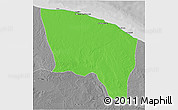 Political 3D Map of Surt (Sirte), desaturated