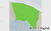 Political 3D Map of Surt (Sirte), lighten, semi-desaturated