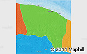 Political 3D Map of Surt (Sirte)