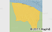 Savanna Style 3D Map of Surt (Sirte), single color outside