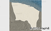 Shaded Relief 3D Map of Surt (Sirte), darken