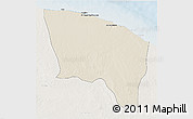 Shaded Relief 3D Map of Surt (Sirte), lighten