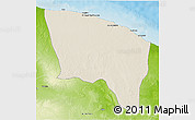 Shaded Relief 3D Map of Surt (Sirte), physical outside