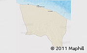 Shaded Relief 3D Map of Surt (Sirte), single color outside