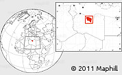 Blank Location Map of Surt (Sirte), within the entire country