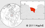 Blank Location Map of Surt (Sirte), highlighted country
