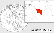 Blank Location Map of Surt (Sirte)
