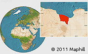 Satellite Location Map of Surt (Sirte)