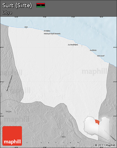 Gray Map of Surt (Sirte)