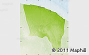 Physical Map of Surt (Sirte), lighten