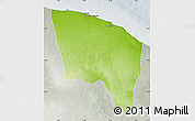 Physical Map of Surt (Sirte), lighten, semi-desaturated