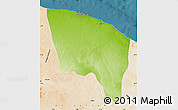 Physical Map of Surt (Sirte), satellite outside