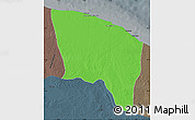 Political Map of Surt (Sirte), darken, semi-desaturated