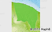 Political Map of Surt (Sirte), physical outside