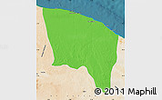 Political Map of Surt (Sirte), satellite outside