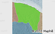 Political Map of Surt (Sirte), semi-desaturated