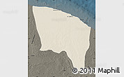 Shaded Relief Map of Surt (Sirte), darken