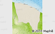 Shaded Relief Map of Surt (Sirte), physical outside