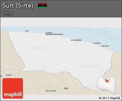 Classic Style Panoramic Map of Surt (Sirte)