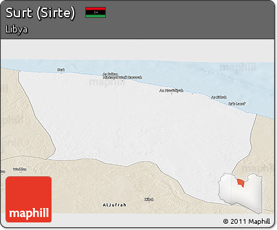 Classic Style Panoramic Map of Surt (Sirte)