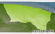 Physical Panoramic Map of Surt (Sirte), darken
