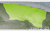 Physical Panoramic Map of Surt (Sirte), darken, semi-desaturated