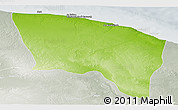 Physical Panoramic Map of Surt (Sirte), lighten, semi-desaturated