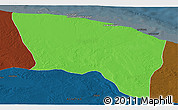 Political Panoramic Map of Surt (Sirte), darken